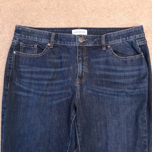 Lane Bryant Denim Blue Jeans Womens Plus Size 16 Girlfriend Crop Mid Rise - Picture 6 of 13